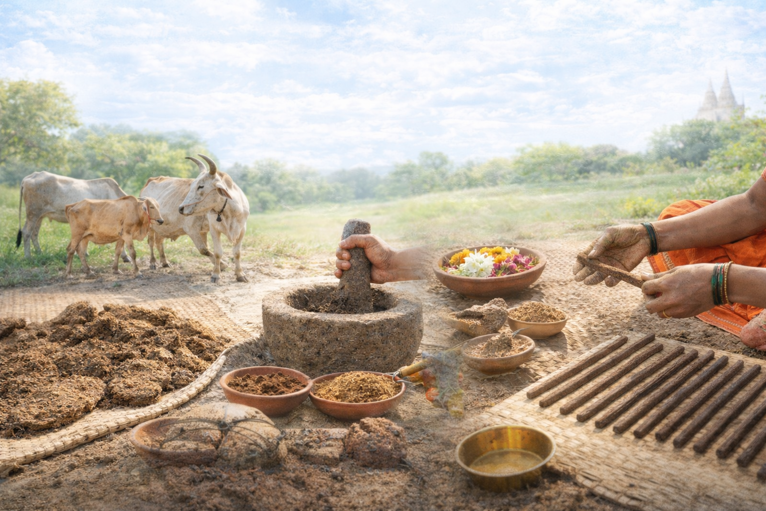 How Gomay Dhoop Sticks Are Made: Traditional Process from Desi Cow to Divine Fragrance